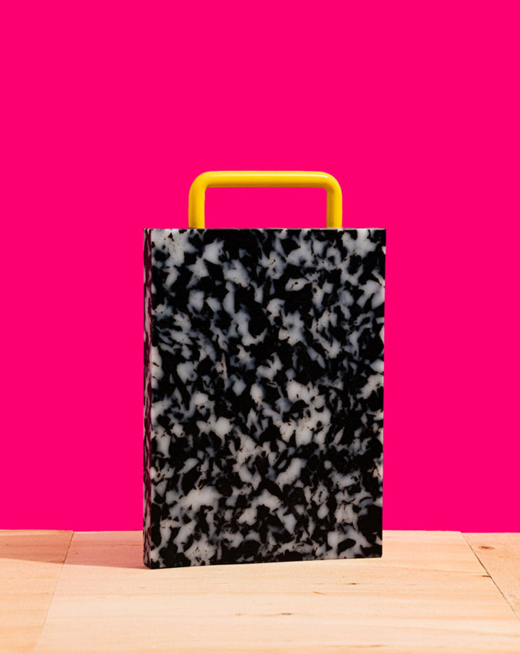 Small Black Confetti Cutting Board