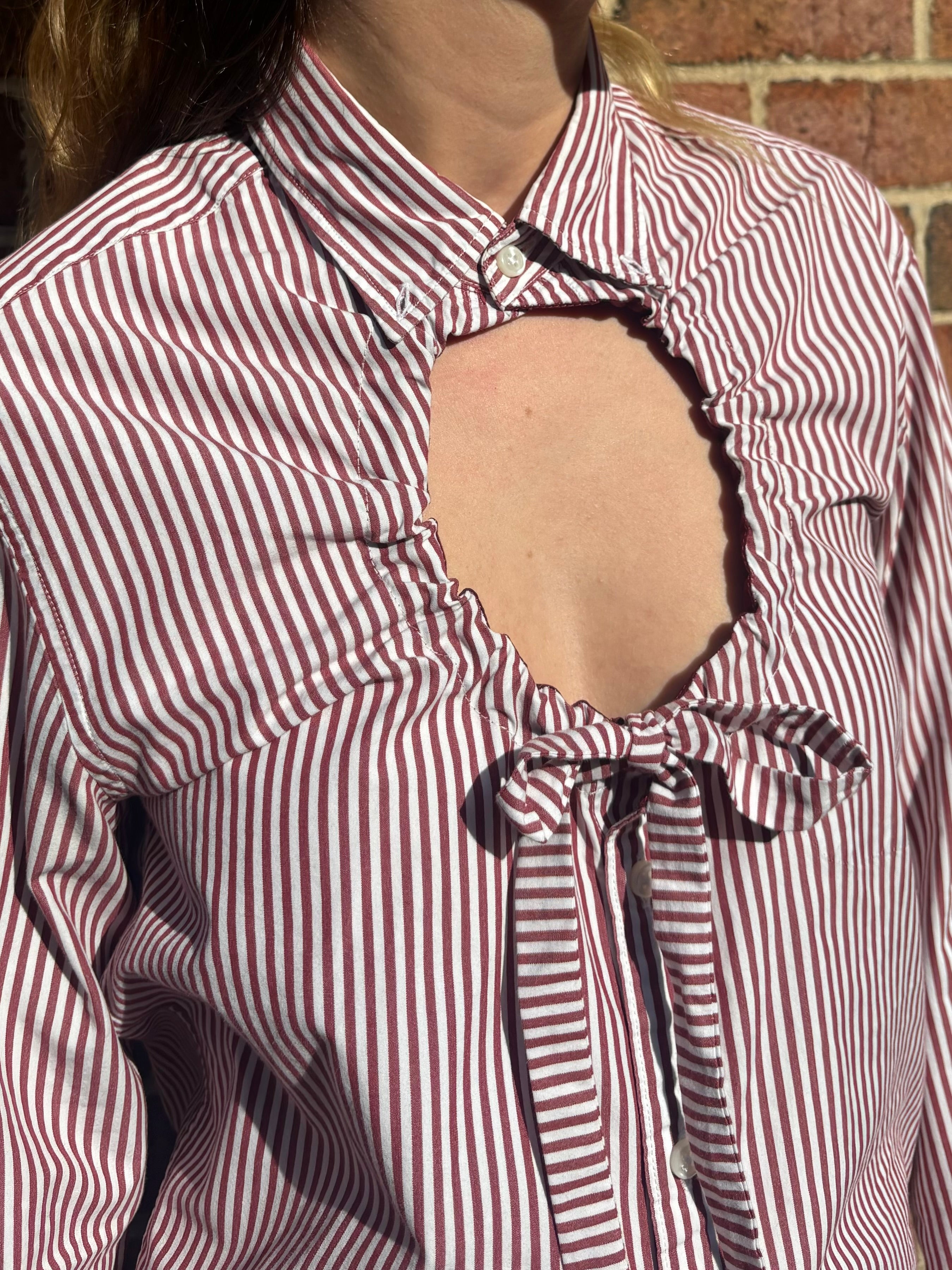 Ventana Shirt in Striped Red