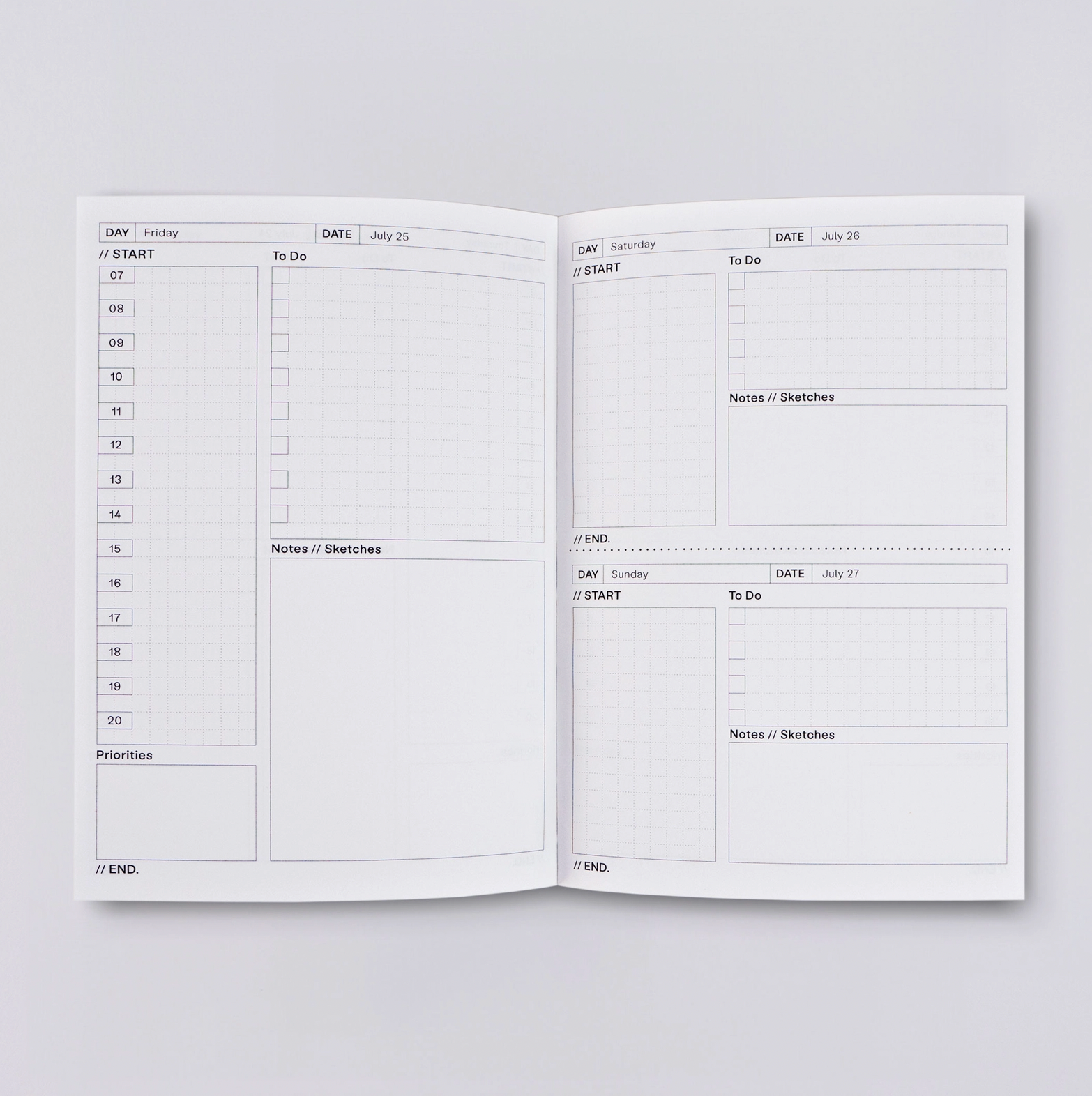 Hinoki 2025 Daily Planner Book