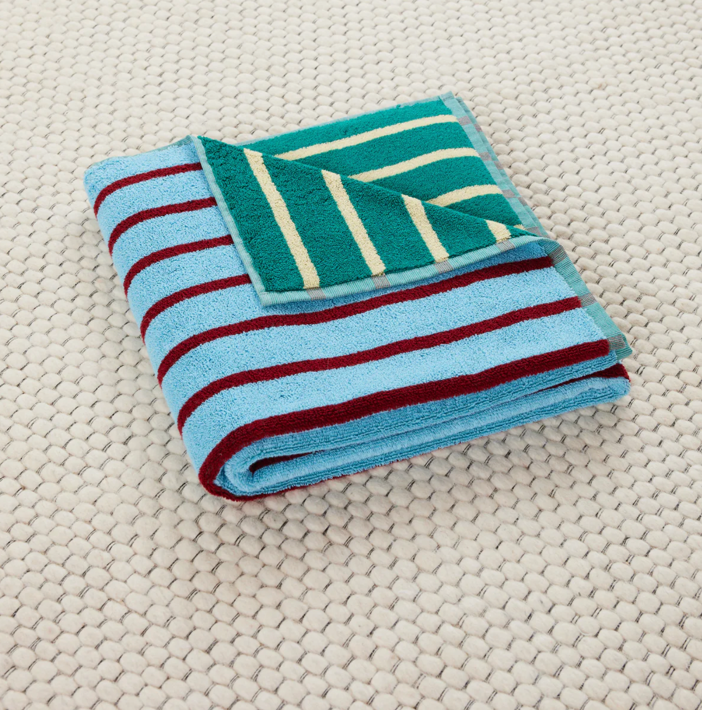 House Stripe Bath Towel in Tile Stripe