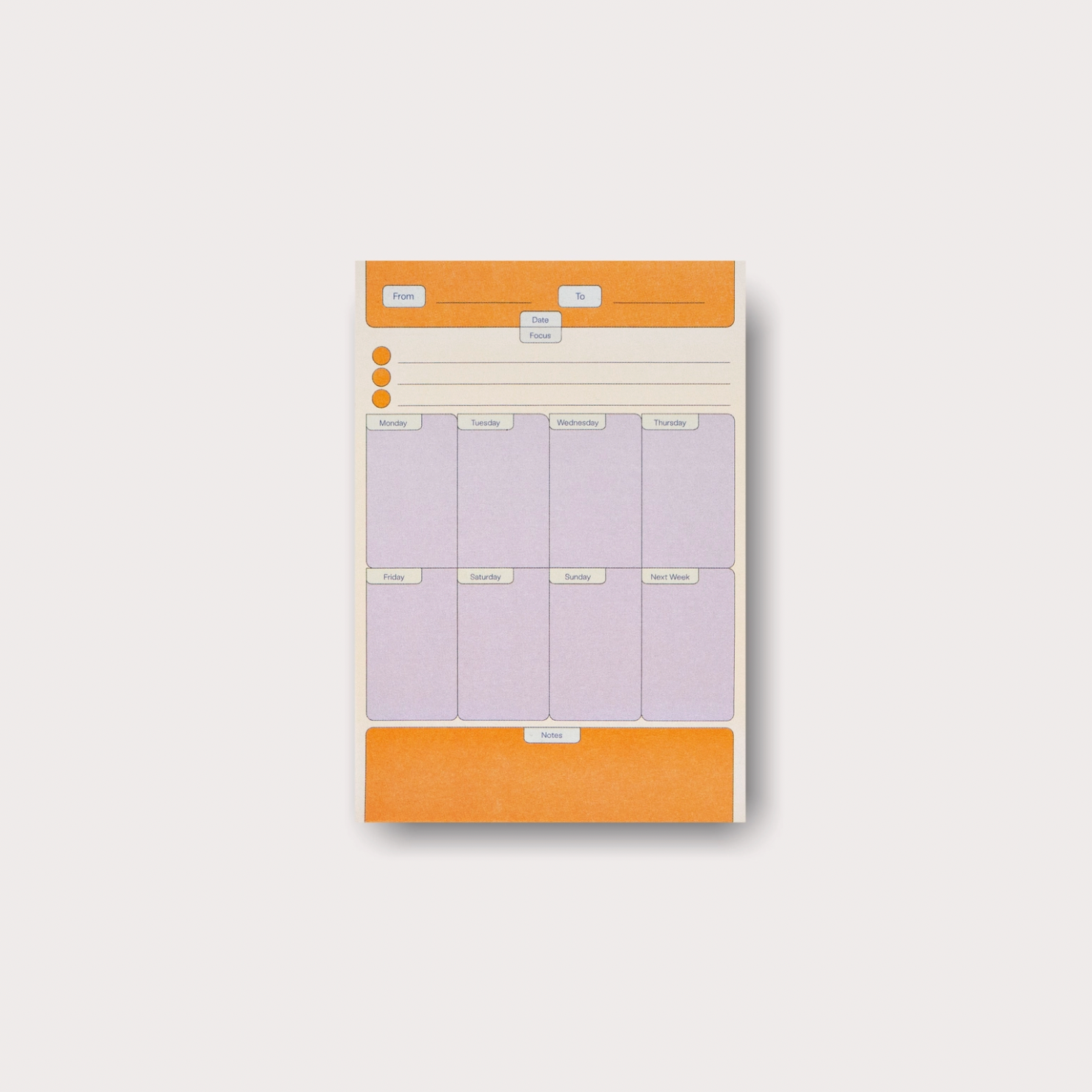 Beams Weekly Planner Sticky Notes