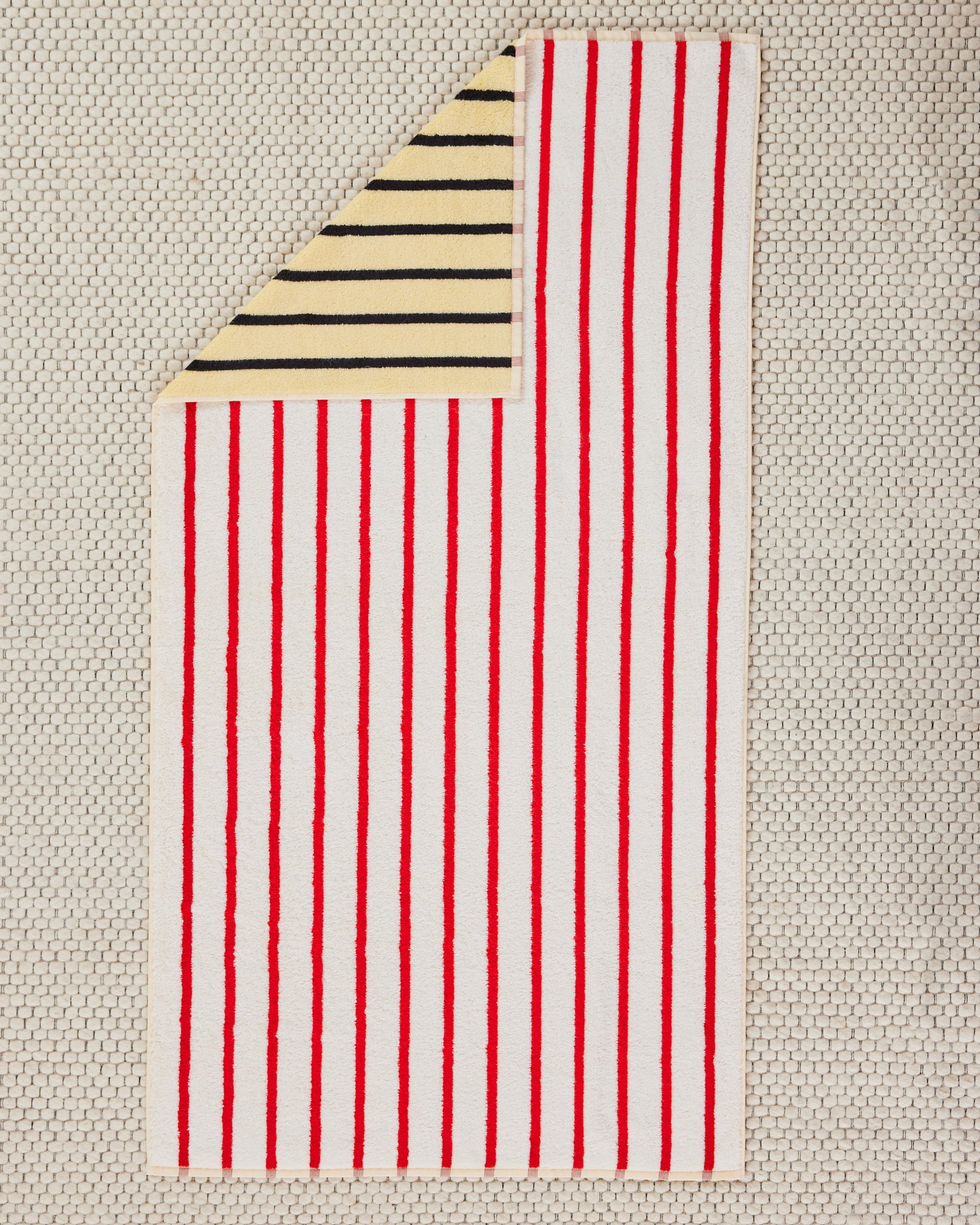 House Stripe Bath Towel in Stucco Stripe