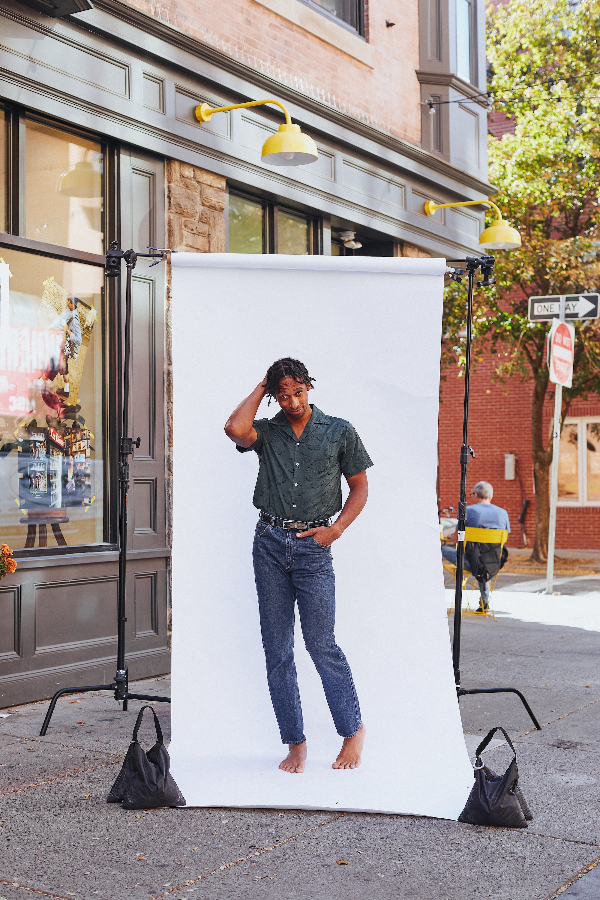 Lite Year SS Camp Collar Shirt in Dark Green