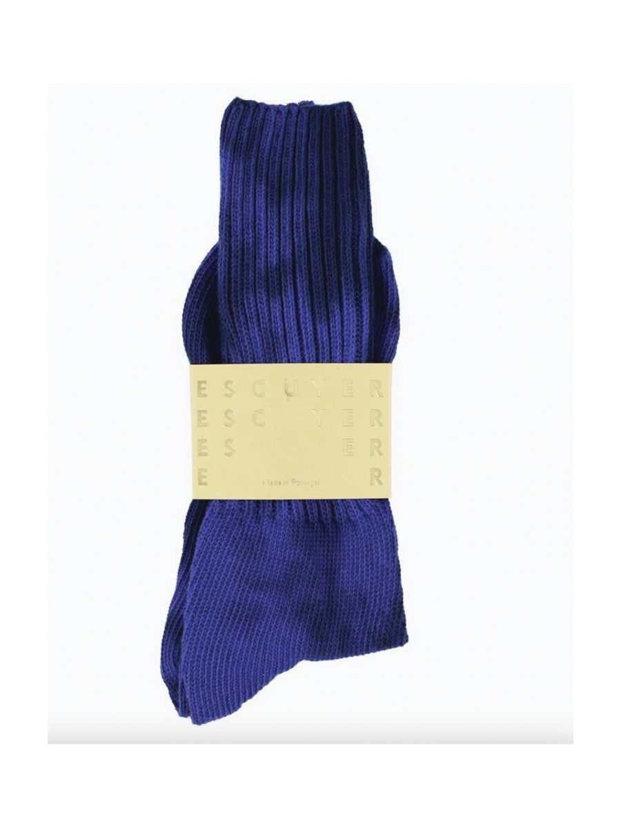 Tie Dye Socks in Blue and Black