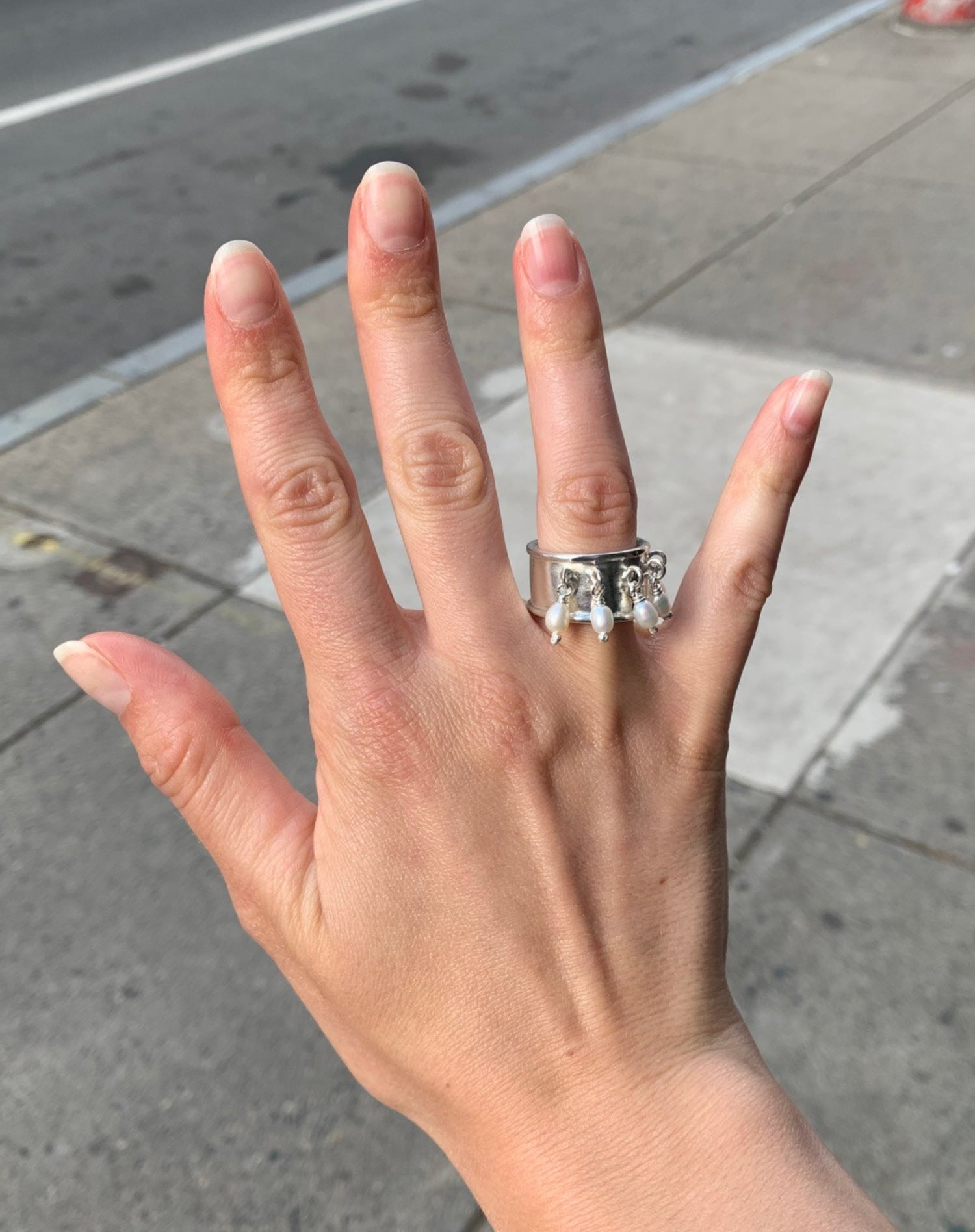 Joan Ring with Pearls