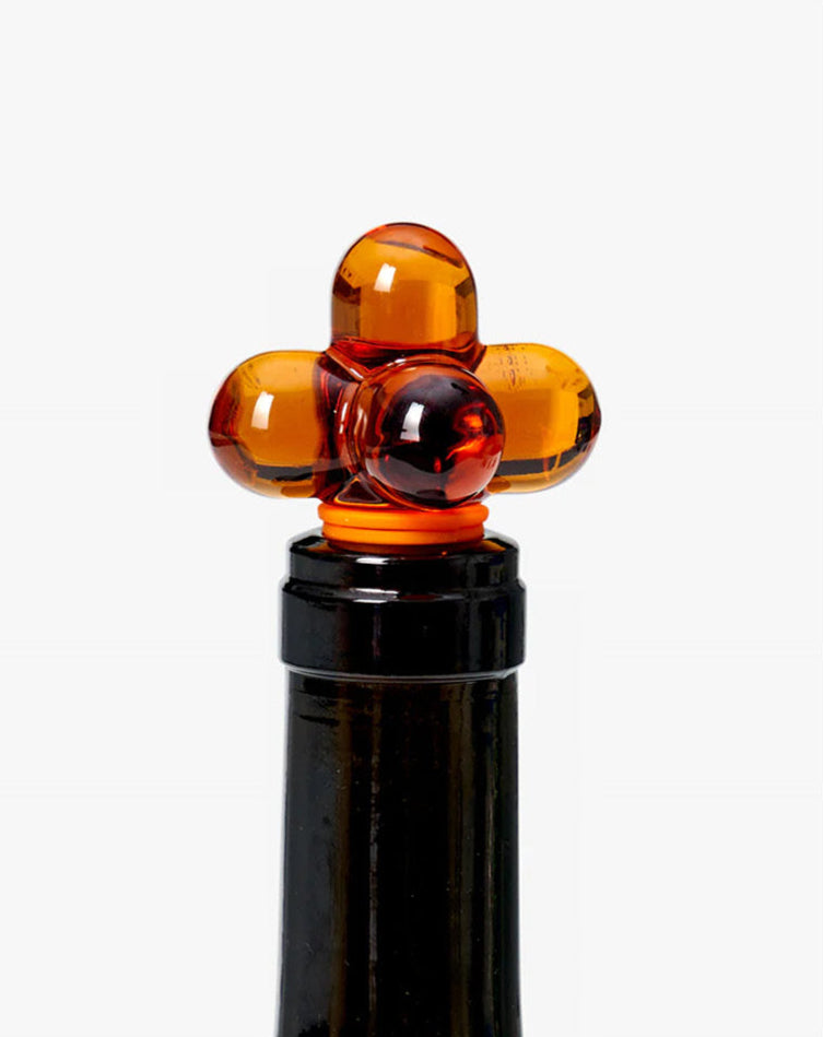 Hobknob Bottle Stopper in Amber